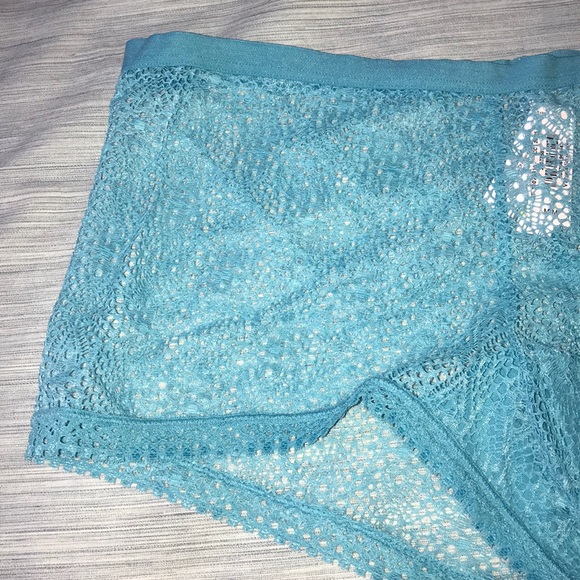 Victoria's Secret Lace Shortie/Minishort in Aqua - Picture 4 of 5